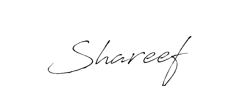 Create a beautiful signature design for name  Shareef. With this signature (Antro_Vectra) fonts, you can make a handwritten signature for free.  Shareef signature style 6 images and pictures png