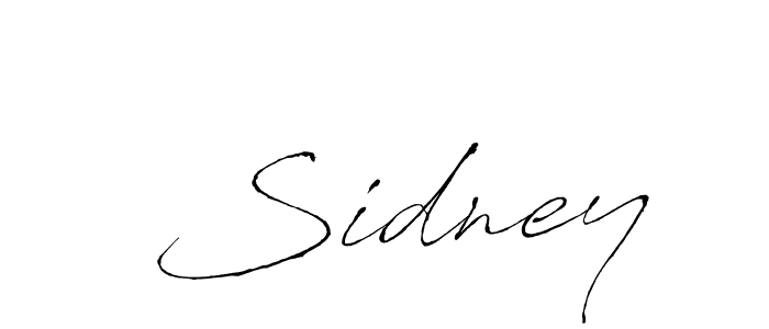 Make a beautiful signature design for name  Sidney. With this signature (Antro_Vectra) style, you can create a handwritten signature for free.  Sidney signature style 6 images and pictures png