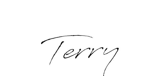 Design your own signature with our free online signature maker. With this signature software, you can create a handwritten (Antro_Vectra) signature for name  Terry.  Terry signature style 6 images and pictures png