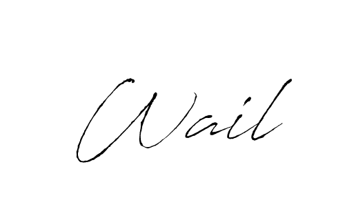 This is the best signature style for the  Wail name. Also you like these signature font (Antro_Vectra). Mix name signature.  Wail signature style 6 images and pictures png