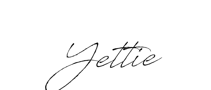 Make a beautiful signature design for name  Yettie. With this signature (Antro_Vectra) style, you can create a handwritten signature for free.  Yettie signature style 6 images and pictures png