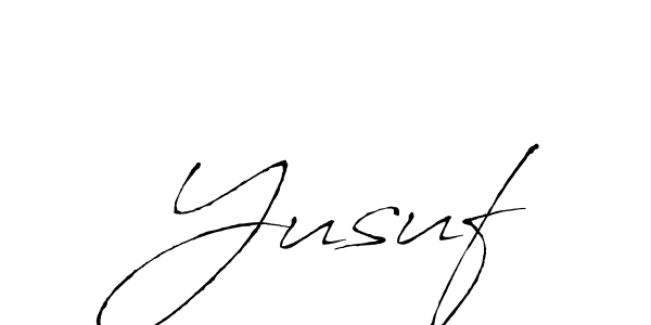 Use a signature maker to create a handwritten signature online. With this signature software, you can design (Antro_Vectra) your own signature for name  Yusuf.  Yusuf signature style 6 images and pictures png