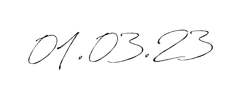 Design your own signature with our free online signature maker. With this signature software, you can create a handwritten (Antro_Vectra) signature for name 01.03.23. 01.03.23 signature style 6 images and pictures png