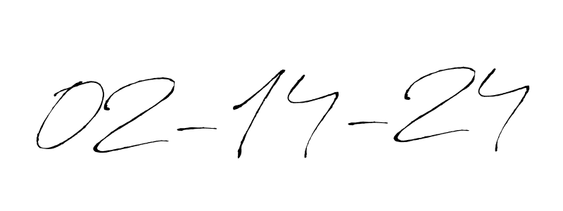 The best way (Antro_Vectra) to make a short signature is to pick only two or three words in your name. The name 02-14-24 include a total of six letters. For converting this name. 02-14-24 signature style 6 images and pictures png