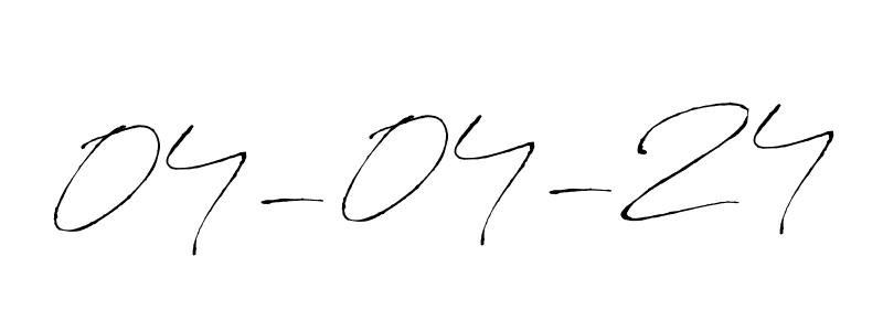 The best way (Antro_Vectra) to make a short signature is to pick only two or three words in your name. The name 04-04-24 include a total of six letters. For converting this name. 04-04-24 signature style 6 images and pictures png