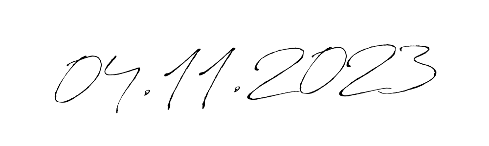 Create a beautiful signature design for name 04.11.2023. With this signature (Antro_Vectra) fonts, you can make a handwritten signature for free. 04.11.2023 signature style 6 images and pictures png