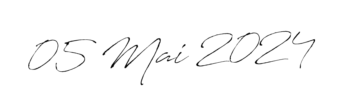 How to make 05 Mai 2024 name signature. Use Antro_Vectra style for creating short signs online. This is the latest handwritten sign. 05 Mai 2024 signature style 6 images and pictures png