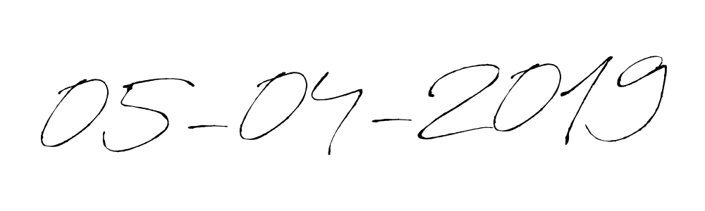 Antro_Vectra is a professional signature style that is perfect for those who want to add a touch of class to their signature. It is also a great choice for those who want to make their signature more unique. Get 05-04-2019 name to fancy signature for free. 05-04-2019 signature style 6 images and pictures png