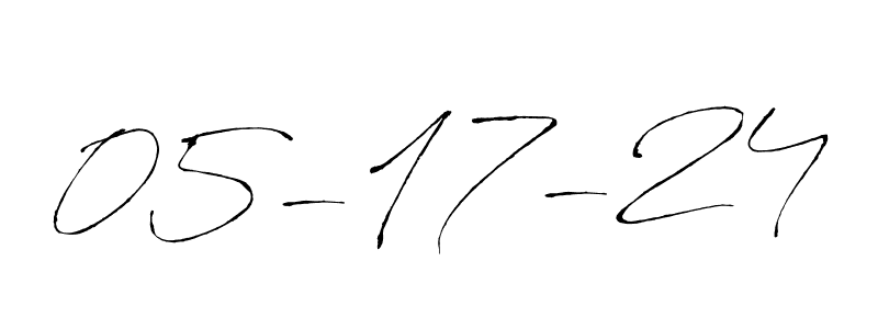 The best way (Antro_Vectra) to make a short signature is to pick only two or three words in your name. The name 05-17-24 include a total of six letters. For converting this name. 05-17-24 signature style 6 images and pictures png