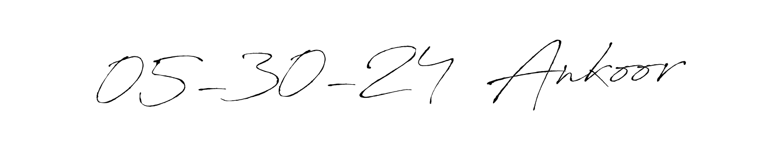 The best way (Antro_Vectra) to make a short signature is to pick only two or three words in your name. The name 05-30-24  Ankoor include a total of six letters. For converting this name. 05-30-24  Ankoor signature style 6 images and pictures png