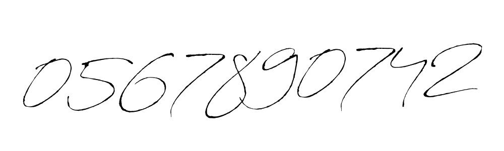 How to make 0567890742 name signature. Use Antro_Vectra style for creating short signs online. This is the latest handwritten sign. 0567890742 signature style 6 images and pictures png