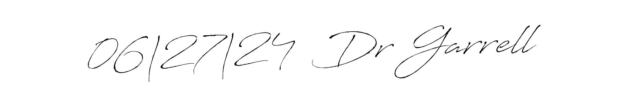 How to make 06|27|24  Dr Garrell name signature. Use Antro_Vectra style for creating short signs online. This is the latest handwritten sign. 06|27|24  Dr Garrell signature style 6 images and pictures png