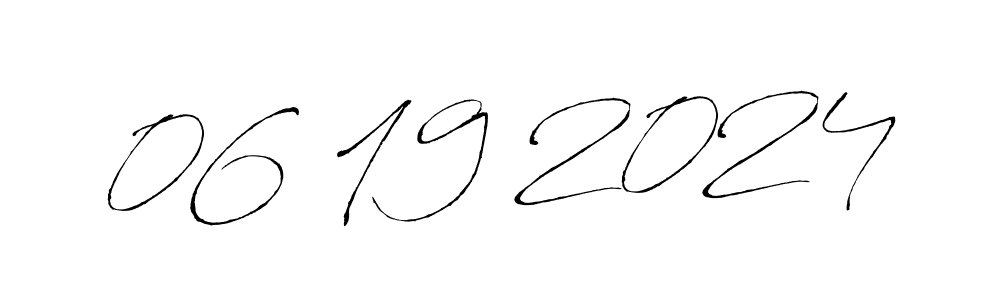 The best way (Antro_Vectra) to make a short signature is to pick only two or three words in your name. The name 06 19 2024 include a total of six letters. For converting this name. 06 19 2024 signature style 6 images and pictures png