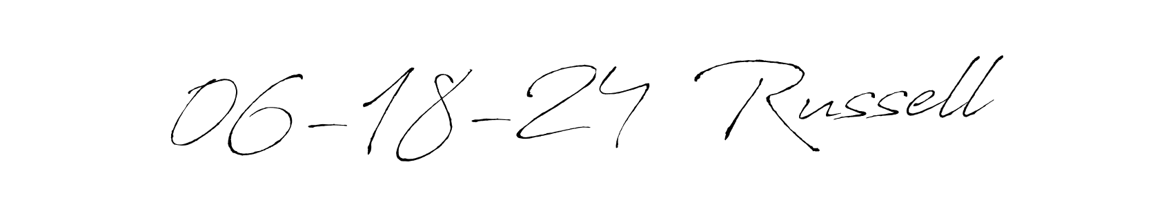 How to make 06-18-24  Russell name signature. Use Antro_Vectra style for creating short signs online. This is the latest handwritten sign. 06-18-24  Russell signature style 6 images and pictures png