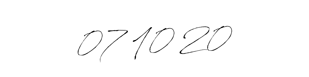 Use a signature maker to create a handwritten signature online. With this signature software, you can design (Antro_Vectra) your own signature for name 07•10•20. 07•10•20 signature style 6 images and pictures png