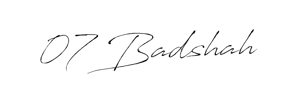 Make a beautiful signature design for name 07 Badshah. With this signature (Antro_Vectra) style, you can create a handwritten signature for free. 07 Badshah signature style 6 images and pictures png