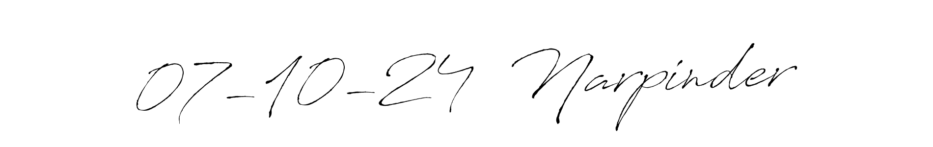 You can use this online signature creator to create a handwritten signature for the name 07-10-24  Narpinder. This is the best online autograph maker. 07-10-24  Narpinder signature style 6 images and pictures png
