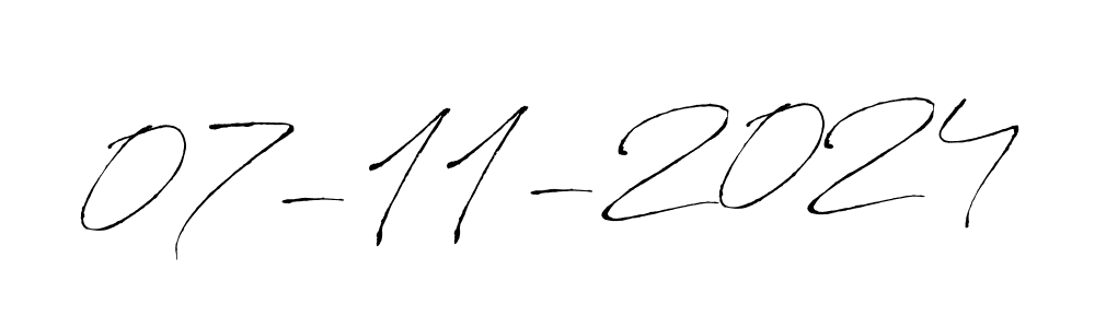 How to make 07-11-2024 name signature. Use Antro_Vectra style for creating short signs online. This is the latest handwritten sign. 07-11-2024 signature style 6 images and pictures png