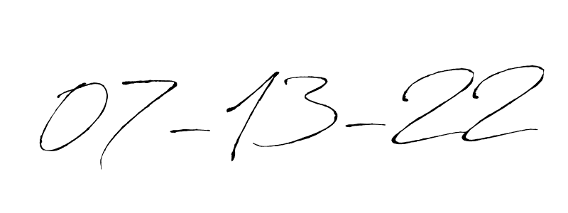 How to make 07-13-22 name signature. Use Antro_Vectra style for creating short signs online. This is the latest handwritten sign. 07-13-22 signature style 6 images and pictures png