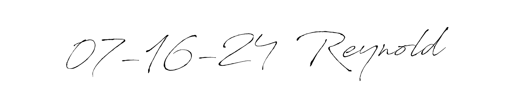 How to make 07-16-24  Reynold name signature. Use Antro_Vectra style for creating short signs online. This is the latest handwritten sign. 07-16-24  Reynold signature style 6 images and pictures png