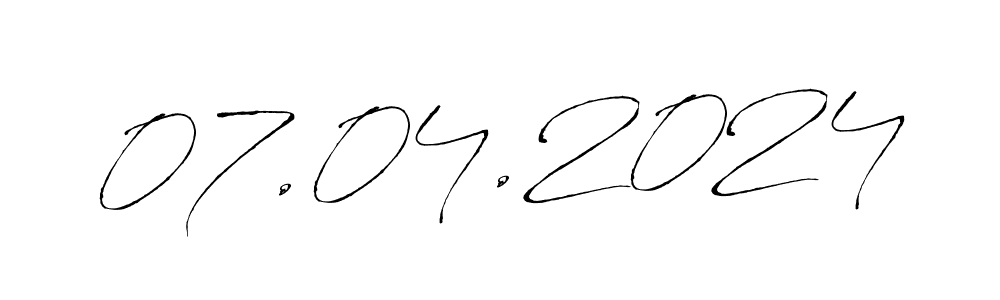 Make a beautiful signature design for name 07.04.2024. With this signature (Antro_Vectra) style, you can create a handwritten signature for free. 07.04.2024 signature style 6 images and pictures png