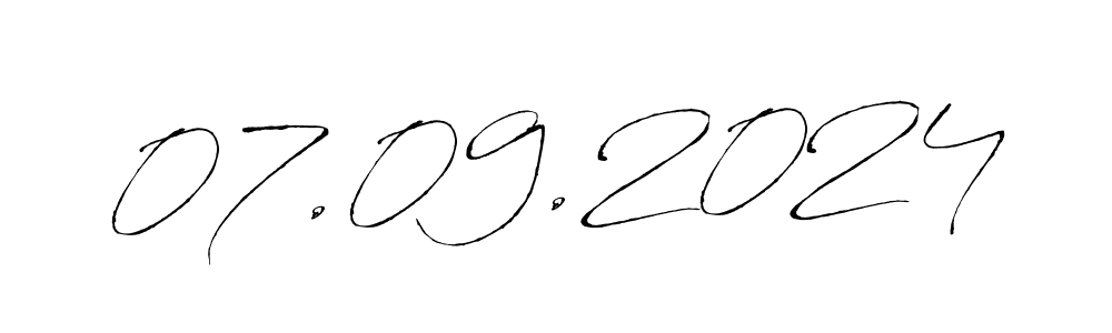 How to make 07.09.2024 name signature. Use Antro_Vectra style for creating short signs online. This is the latest handwritten sign. 07.09.2024 signature style 6 images and pictures png