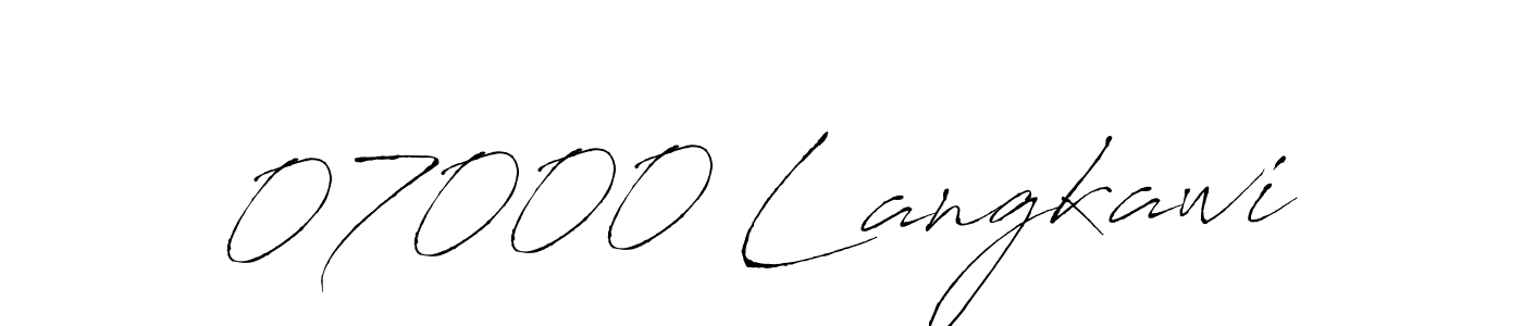 Design your own signature with our free online signature maker. With this signature software, you can create a handwritten (Antro_Vectra) signature for name 07000 Langkawi. 07000 Langkawi signature style 6 images and pictures png