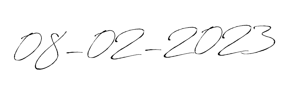 Create a beautiful signature design for name 08-02-2023. With this signature (Antro_Vectra) fonts, you can make a handwritten signature for free. 08-02-2023 signature style 6 images and pictures png