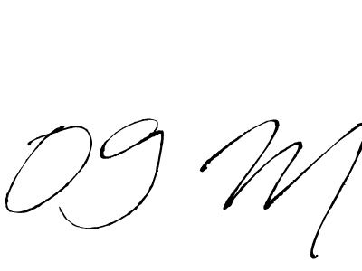 Design your own signature with our free online signature maker. With this signature software, you can create a handwritten (Antro_Vectra) signature for name 09 M. 09 M signature style 6 images and pictures png