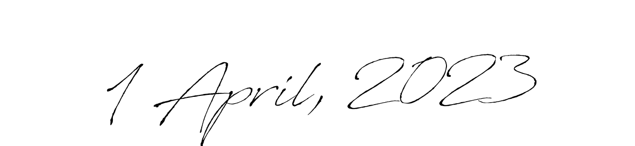 Design your own signature with our free online signature maker. With this signature software, you can create a handwritten (Antro_Vectra) signature for name 1 April, 2023. 1 April, 2023 signature style 6 images and pictures png