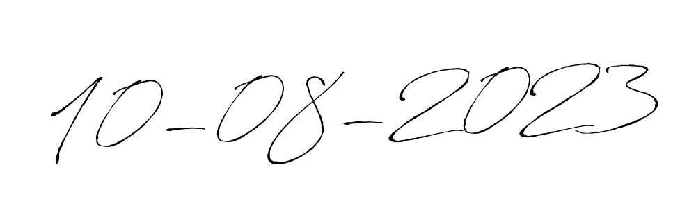 The best way (Antro_Vectra) to make a short signature is to pick only two or three words in your name. The name 10-08-2023 include a total of six letters. For converting this name. 10-08-2023 signature style 6 images and pictures png
