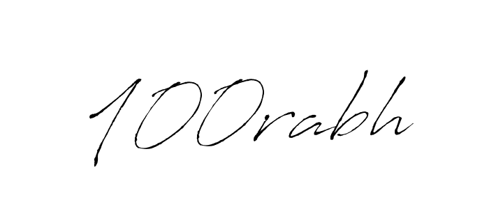 Also we have 100rabh name is the best signature style. Create professional handwritten signature collection using Antro_Vectra autograph style. 100rabh signature style 6 images and pictures png