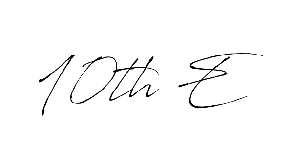 How to make 10th E name signature. Use Antro_Vectra style for creating short signs online. This is the latest handwritten sign. 10th E signature style 6 images and pictures png