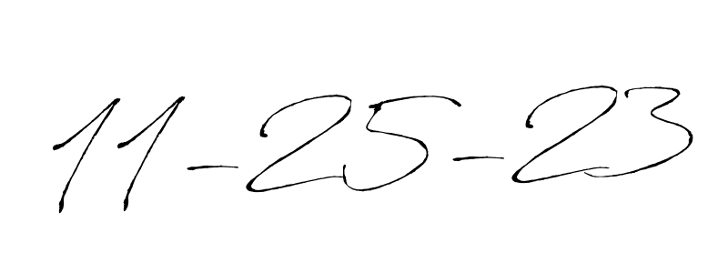 The best way (Antro_Vectra) to make a short signature is to pick only two or three words in your name. The name 11-25-23 include a total of six letters. For converting this name. 11-25-23 signature style 6 images and pictures png