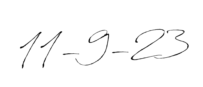 Make a beautiful signature design for name 11-9-23. With this signature (Antro_Vectra) style, you can create a handwritten signature for free. 11-9-23 signature style 6 images and pictures png