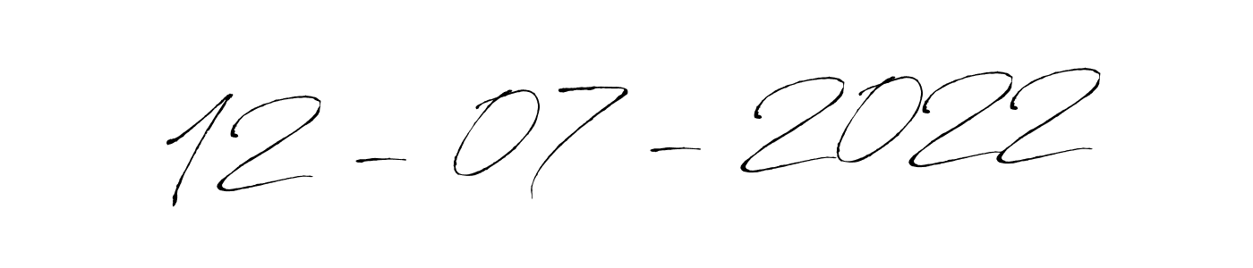 Antro_Vectra is a professional signature style that is perfect for those who want to add a touch of class to their signature. It is also a great choice for those who want to make their signature more unique. Get 12 - 07 - 2022 name to fancy signature for free. 12 - 07 - 2022 signature style 6 images and pictures png