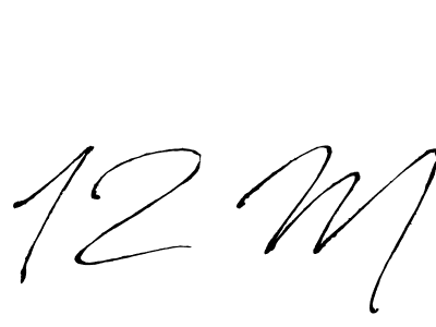 Also we have 12 M name is the best signature style. Create professional handwritten signature collection using Antro_Vectra autograph style. 12 M signature style 6 images and pictures png