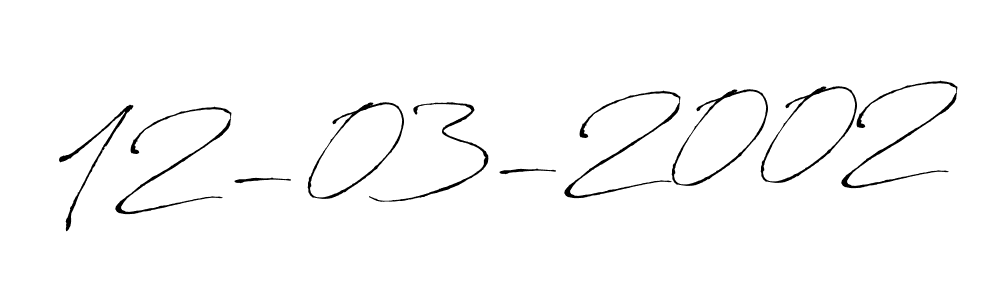 Design your own signature with our free online signature maker. With this signature software, you can create a handwritten (Antro_Vectra) signature for name 12-03-2002. 12-03-2002 signature style 6 images and pictures png