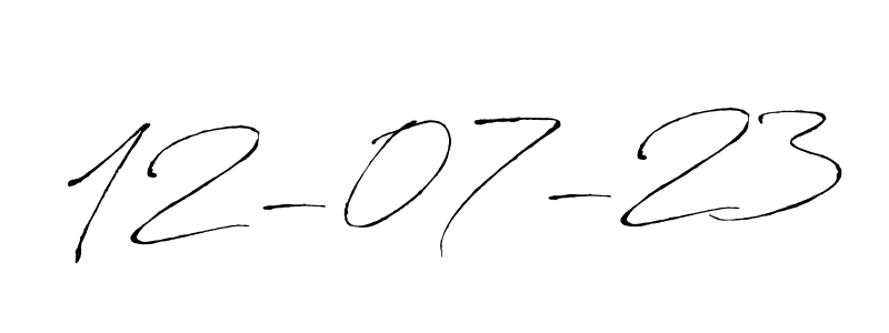 Design your own signature with our free online signature maker. With this signature software, you can create a handwritten (Antro_Vectra) signature for name 12-07-23. 12-07-23 signature style 6 images and pictures png