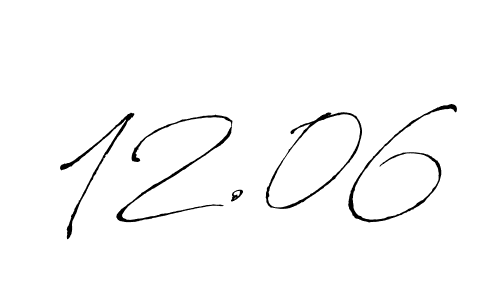 Design your own signature with our free online signature maker. With this signature software, you can create a handwritten (Antro_Vectra) signature for name 12.06. 12.06 signature style 6 images and pictures png