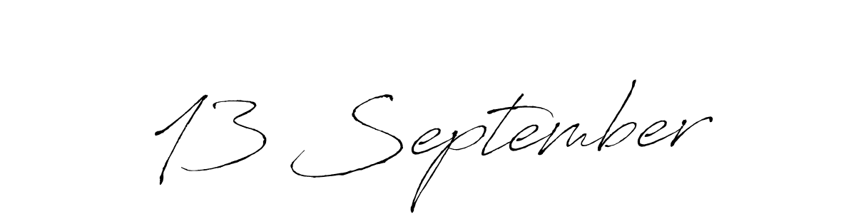 13 September stylish signature style. Best Handwritten Sign (Antro_Vectra) for my name. Handwritten Signature Collection Ideas for my name 13 September. 13 September signature style 6 images and pictures png