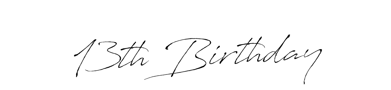Antro_Vectra is a professional signature style that is perfect for those who want to add a touch of class to their signature. It is also a great choice for those who want to make their signature more unique. Get 13th Birthday name to fancy signature for free. 13th Birthday signature style 6 images and pictures png