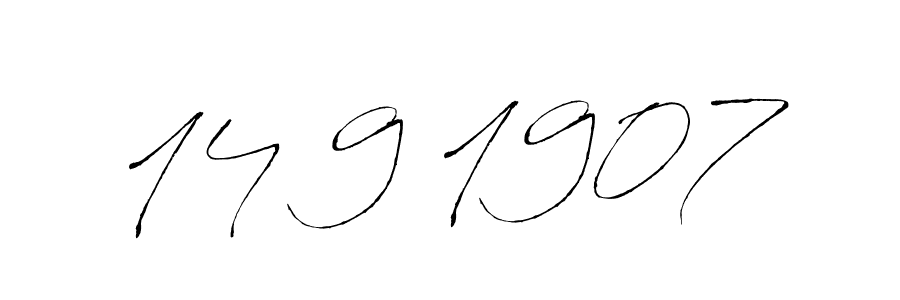 Make a beautiful signature design for name 14 9 1907. With this signature (Antro_Vectra) style, you can create a handwritten signature for free. 14 9 1907 signature style 6 images and pictures png