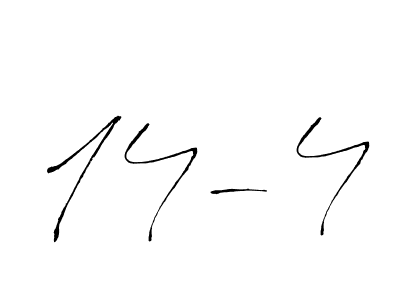 How to make 14-4 name signature. Use Antro_Vectra style for creating short signs online. This is the latest handwritten sign. 14-4 signature style 6 images and pictures png