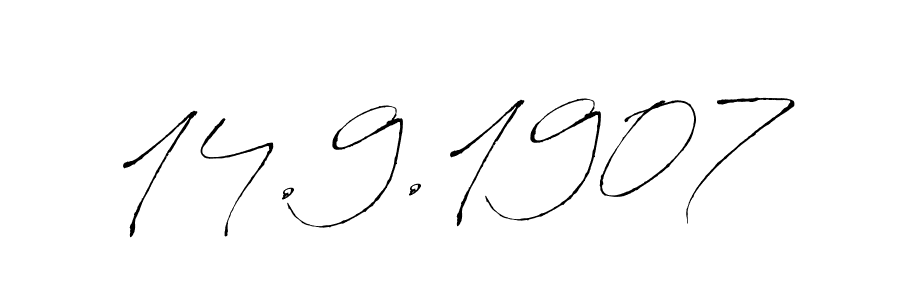 Make a beautiful signature design for name 14.9.1907. Use this online signature maker to create a handwritten signature for free. 14.9.1907 signature style 6 images and pictures png