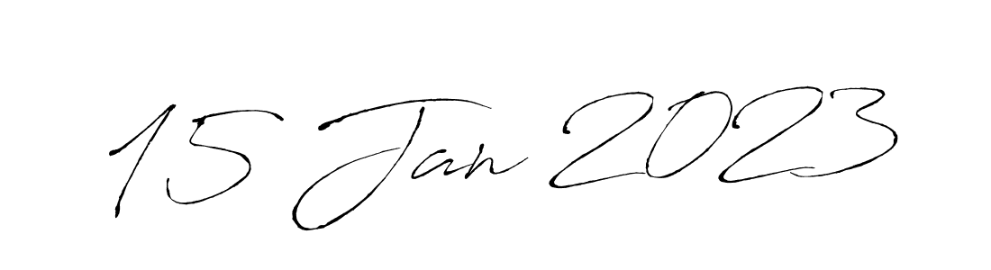 Make a beautiful signature design for name 15 Jan 2023. With this signature (Antro_Vectra) style, you can create a handwritten signature for free. 15 Jan 2023 signature style 6 images and pictures png
