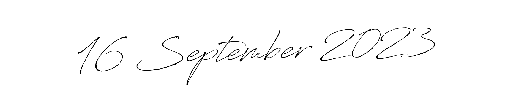 Also You can easily find your signature by using the search form. We will create 16 September 2023 name handwritten signature images for you free of cost using Antro_Vectra sign style. 16 September 2023 signature style 6 images and pictures png