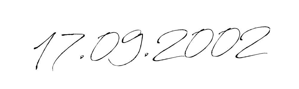 Use a signature maker to create a handwritten signature online. With this signature software, you can design (Antro_Vectra) your own signature for name 17.09.2002. 17.09.2002 signature style 6 images and pictures png