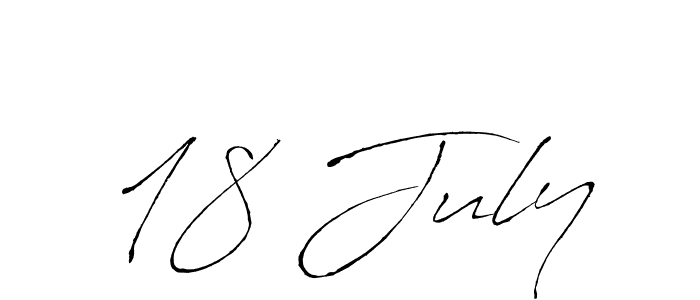 Make a beautiful signature design for name 18 July. With this signature (Antro_Vectra) style, you can create a handwritten signature for free. 18 July signature style 6 images and pictures png
