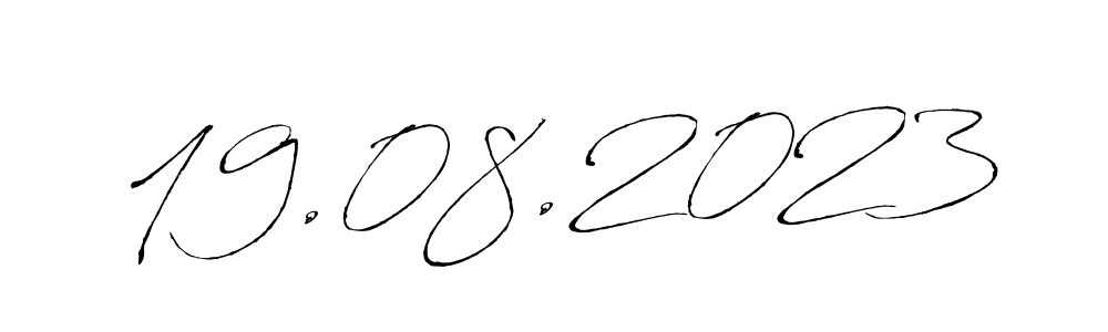 Create a beautiful signature design for name 19.08.2023. With this signature (Antro_Vectra) fonts, you can make a handwritten signature for free. 19.08.2023 signature style 6 images and pictures png